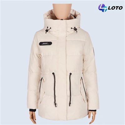 Női pufferkabát kapucnival